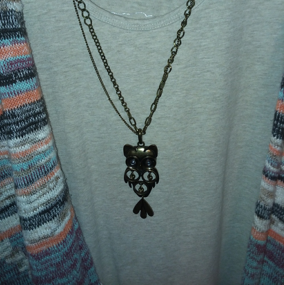 Bronze Owl Necklace - Picture 3 of 3